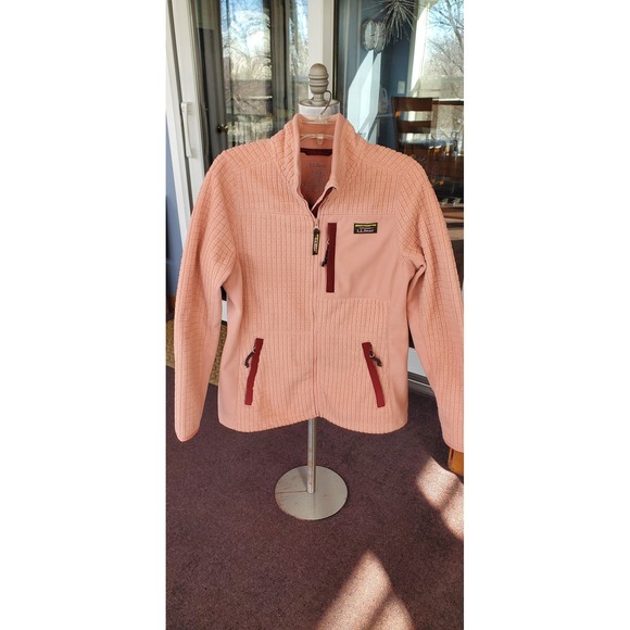 LLBean Tops - LLBean Medium Pink Mauve Mountain Classic Windproof Fleece Jacket EUC